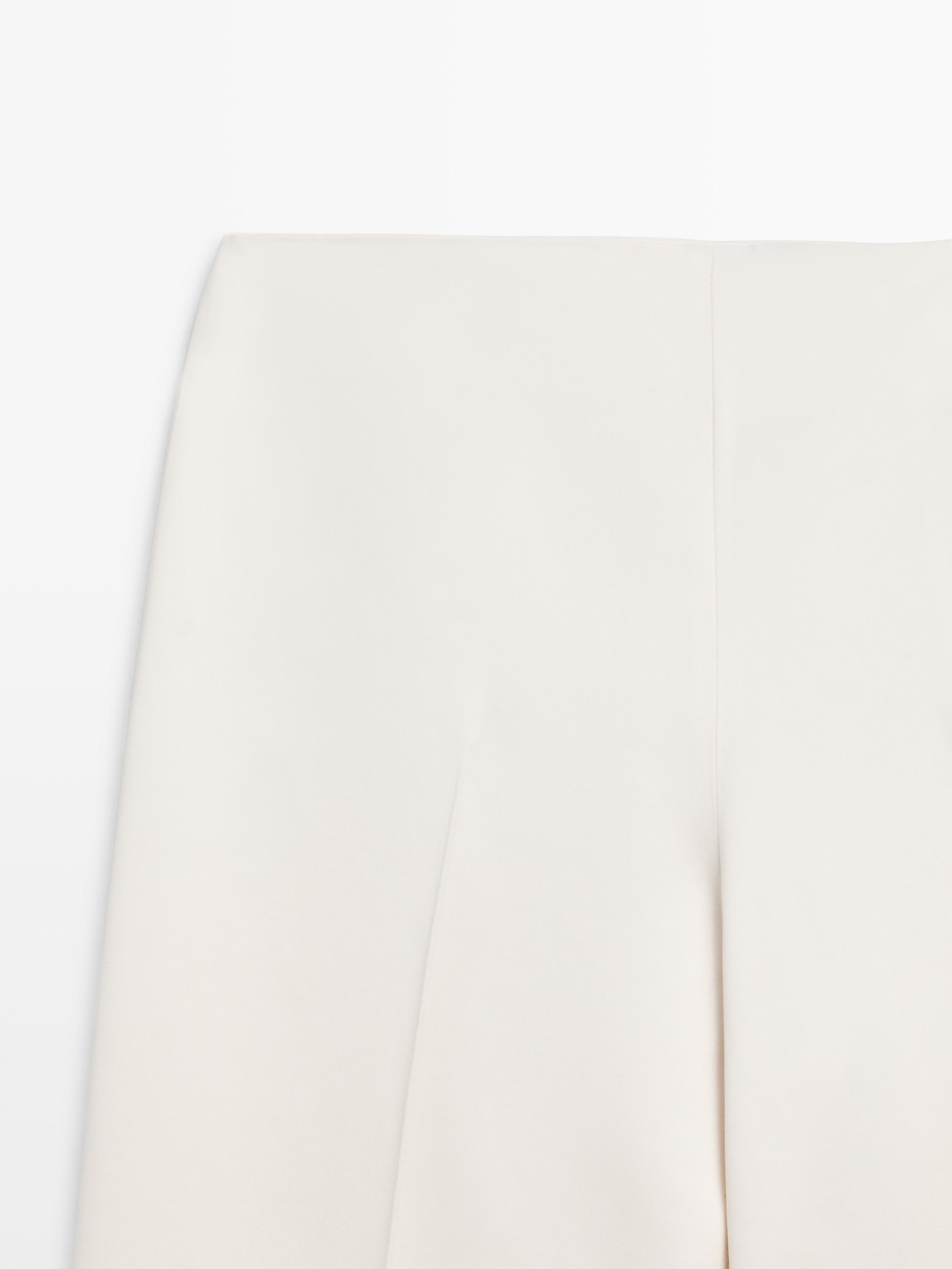 Satin wide-leg trousers